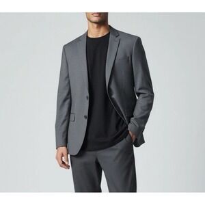 Banana Republic Grey 44R Super 120s Wool Marzotto Slim Fit Two Button Ivy Blazer